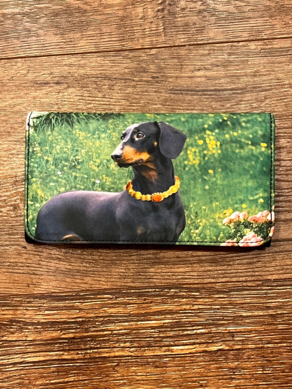 Dachshund Print Billfold Wallet